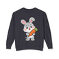 Adorable Bunny Vibes Crewneck – Cute Rabbit & Carrot Design, Aesthetic Cozy Sweatshirt for Her