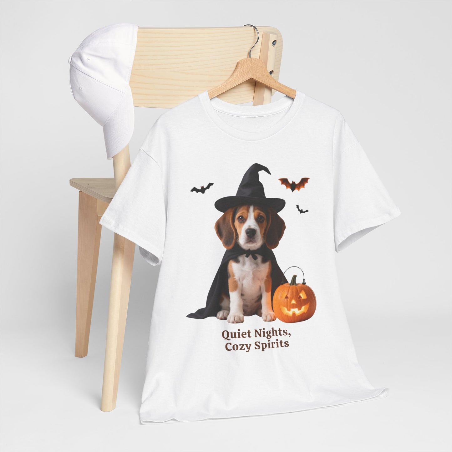 Midnight Pumpkin Glow Pup Tee — Cozy Witch Dog Shirt for Fall & Halloween Lovers