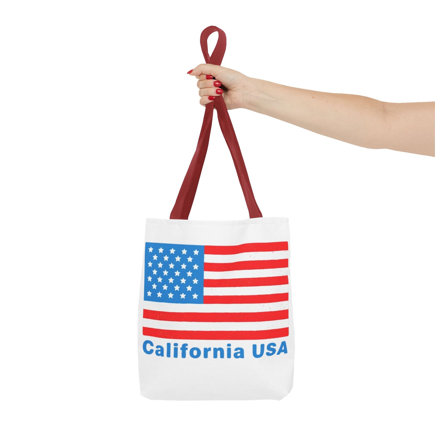 California Bear Pride Tote – Bold USA Flag Canvas Bag for Everyday Carry