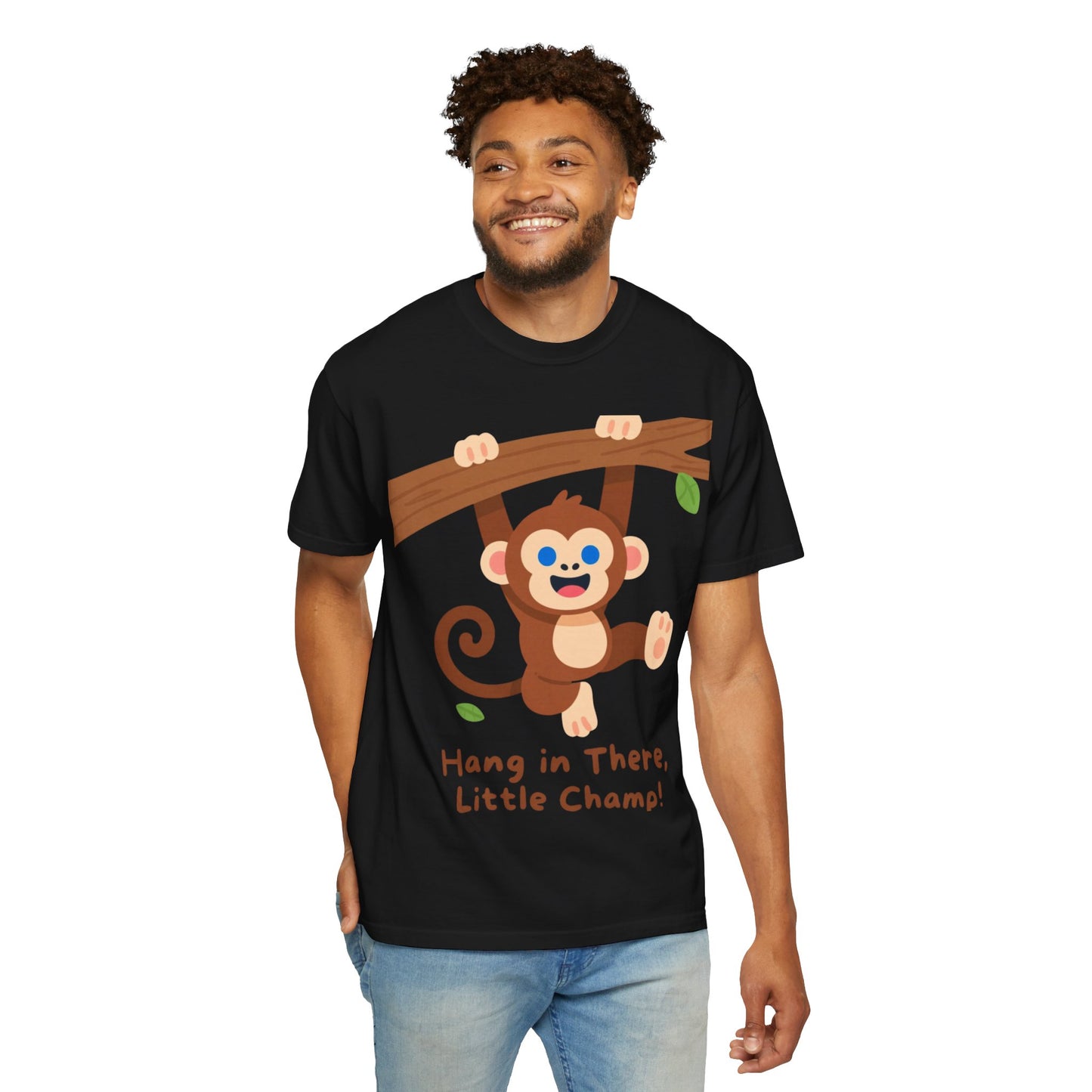 Little Champ Monkey Tee – Adorable “Hang In There” Kids Shirt for Everyday Adventure