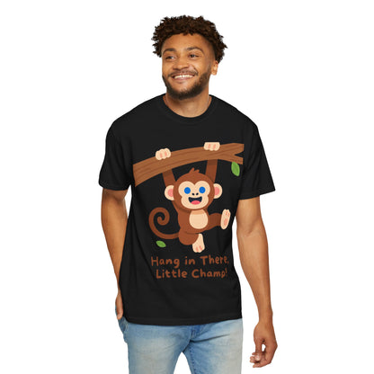 Little Champ Monkey Tee – Adorable “Hang In There” Kids Shirt for Everyday Adventure