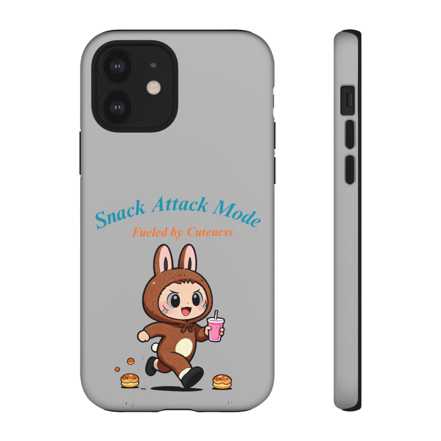 Bunny Bite Delight Phone Case – Cute Rabbit Snacking Design for Food Lovers