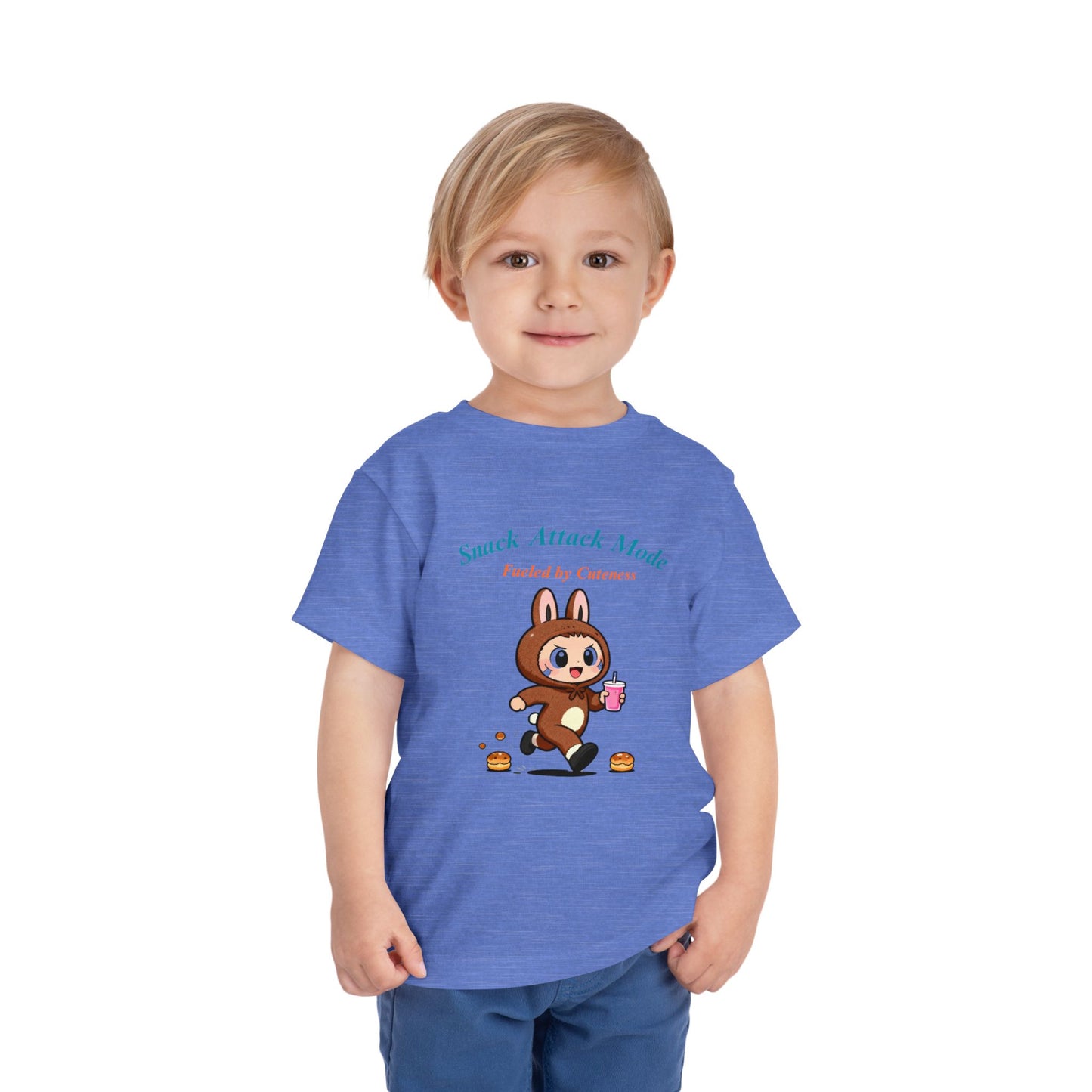 Snack Attack Bunny Tee for Toddlers – Cute Food-Loving Kids Graphic Shirt