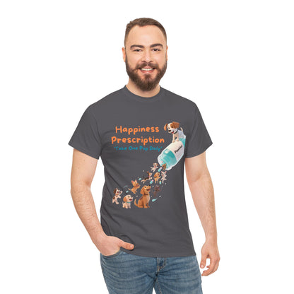 Prescription for Joy T-Shirt – Playful Dog Lover Tee with Cute Puppies and Positive Vibes