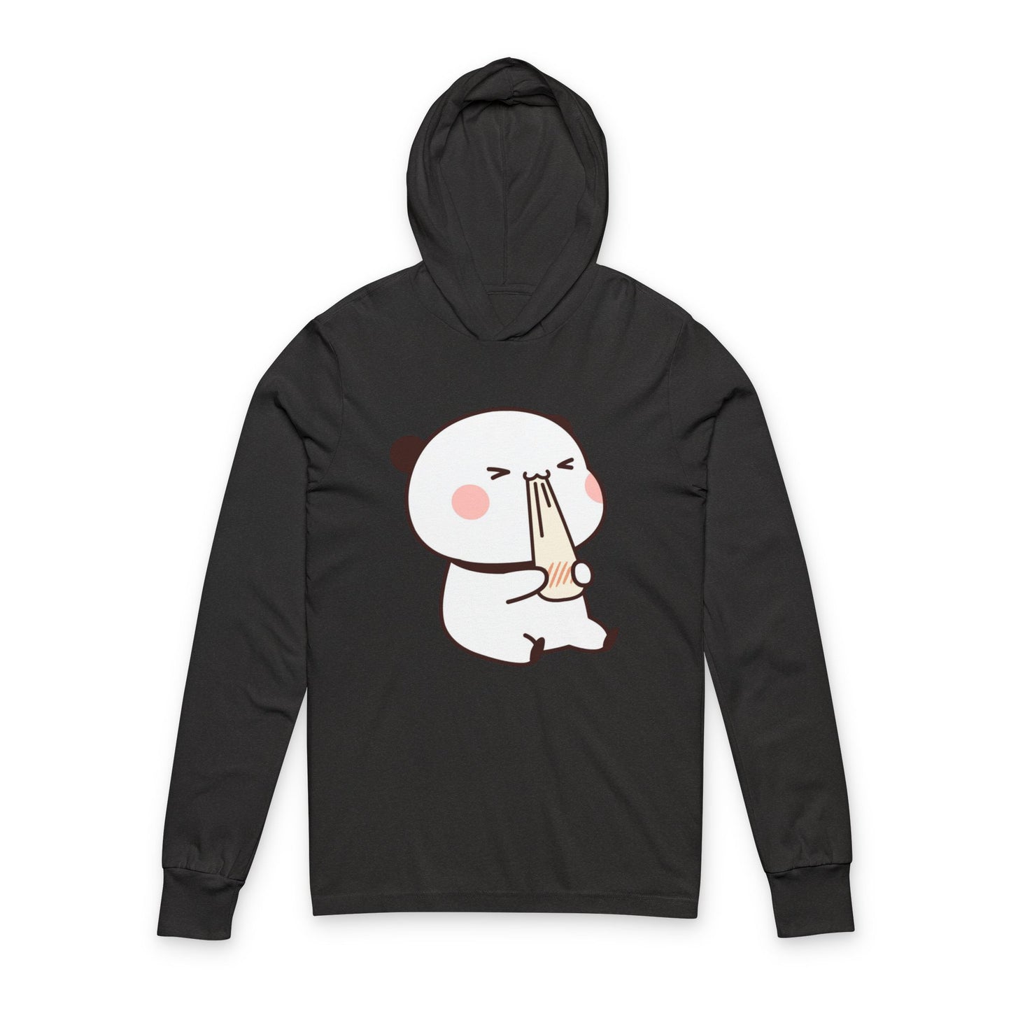 Kawaii Panda Ramen Hoodie – Cute Noodle-Loving Bear Graphic Hooded Tee for Cozy Street Style
