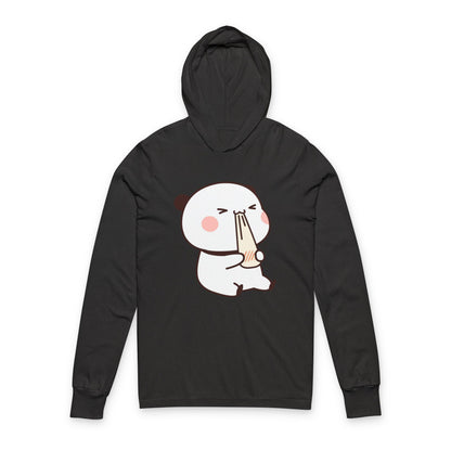 Kawaii Panda Ramen Hoodie – Cute Noodle-Loving Bear Graphic Hooded Tee for Cozy Street Style