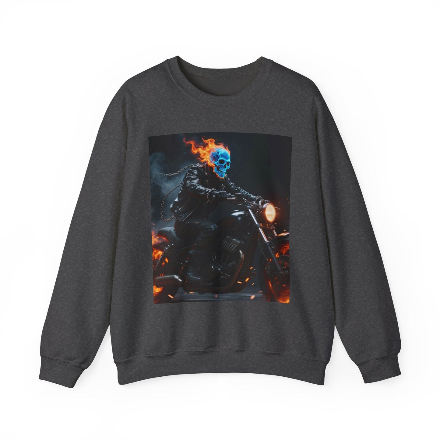 Ghost Rider Fire Skull Sweatshirt – Cool Unisex Biker Style