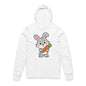 Adorable Bunny Holding Carrot Long Sleeve Hoodie Tee – Soft Cartoon Rabbit Design