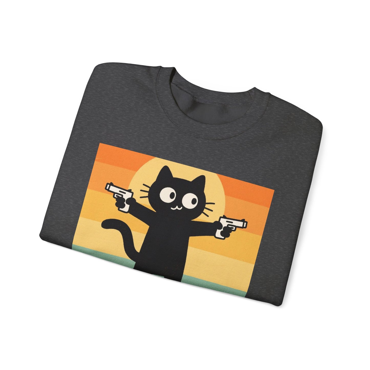 Claw Power Vintage Sweatshirt – Bold Cat Graphic with Retro Edge and Street Cool Vibe