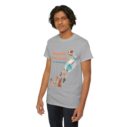 Prescription for Joy T-Shirt – Playful Dog Lover Tee with Cute Puppies and Positive Vibes