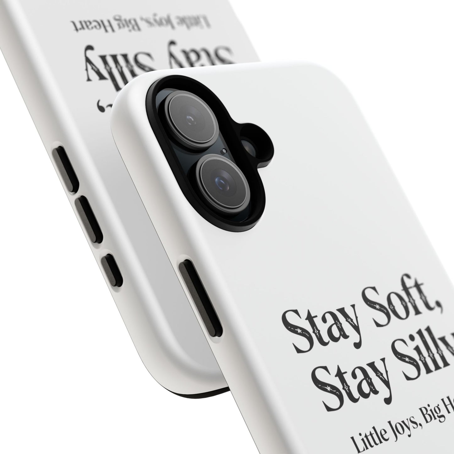 Orange Cat Aesthetic Phone Case – Stay Soft, Stay Silly | Custom Text Available | Little Joys, Big Heart