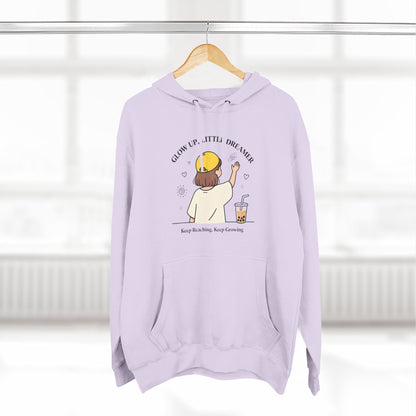 Kawaii Cat Café Hoodie – Soft Fleece Pullover with Relaxed Dreamer Message