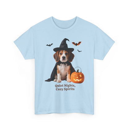 Midnight Pumpkin Glow Pup Tee — Cozy Witch Dog Shirt for Fall & Halloween Lovers