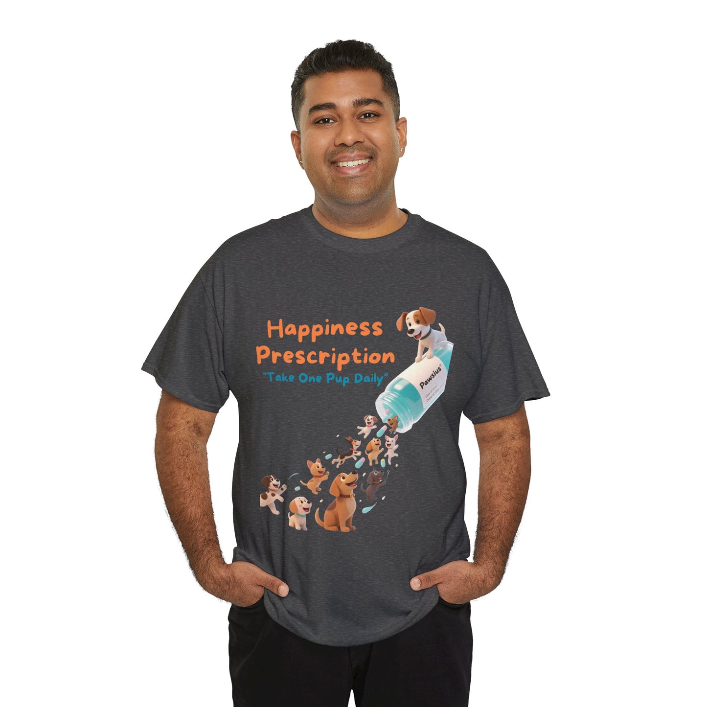Prescription for Joy T-Shirt – Playful Dog Lover Tee with Cute Puppies and Positive Vibes