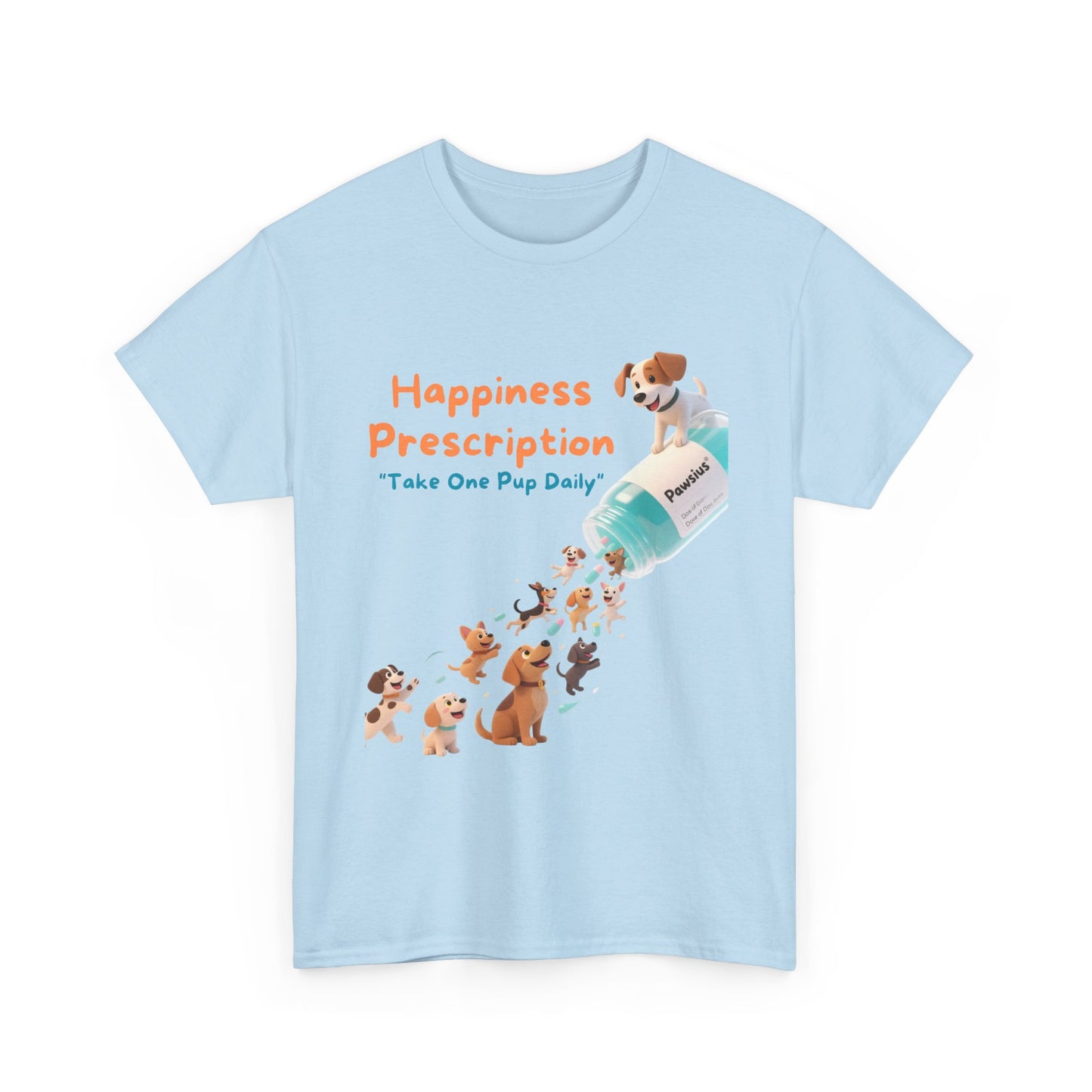 Prescription for Joy T-Shirt – Playful Dog Lover Tee with Cute Puppies and Positive Vibes