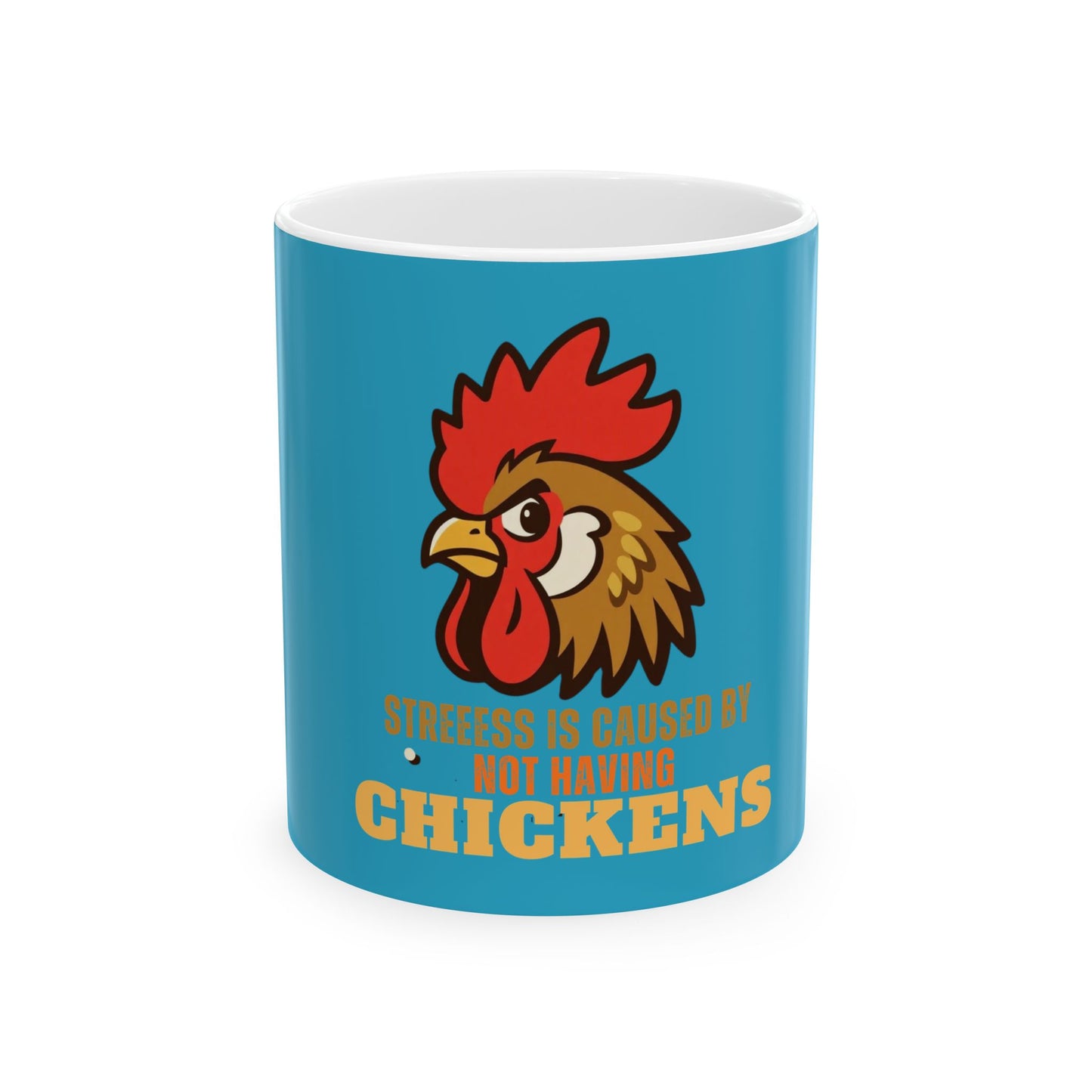 Funny Farm Life Chicken Mug – Rooster Humor Coffee Cup for Stress Relief & Morning Laughs