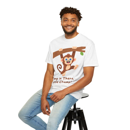 Little Champ Monkey Tee – Adorable “Hang In There” Kids Shirt for Everyday Adventure