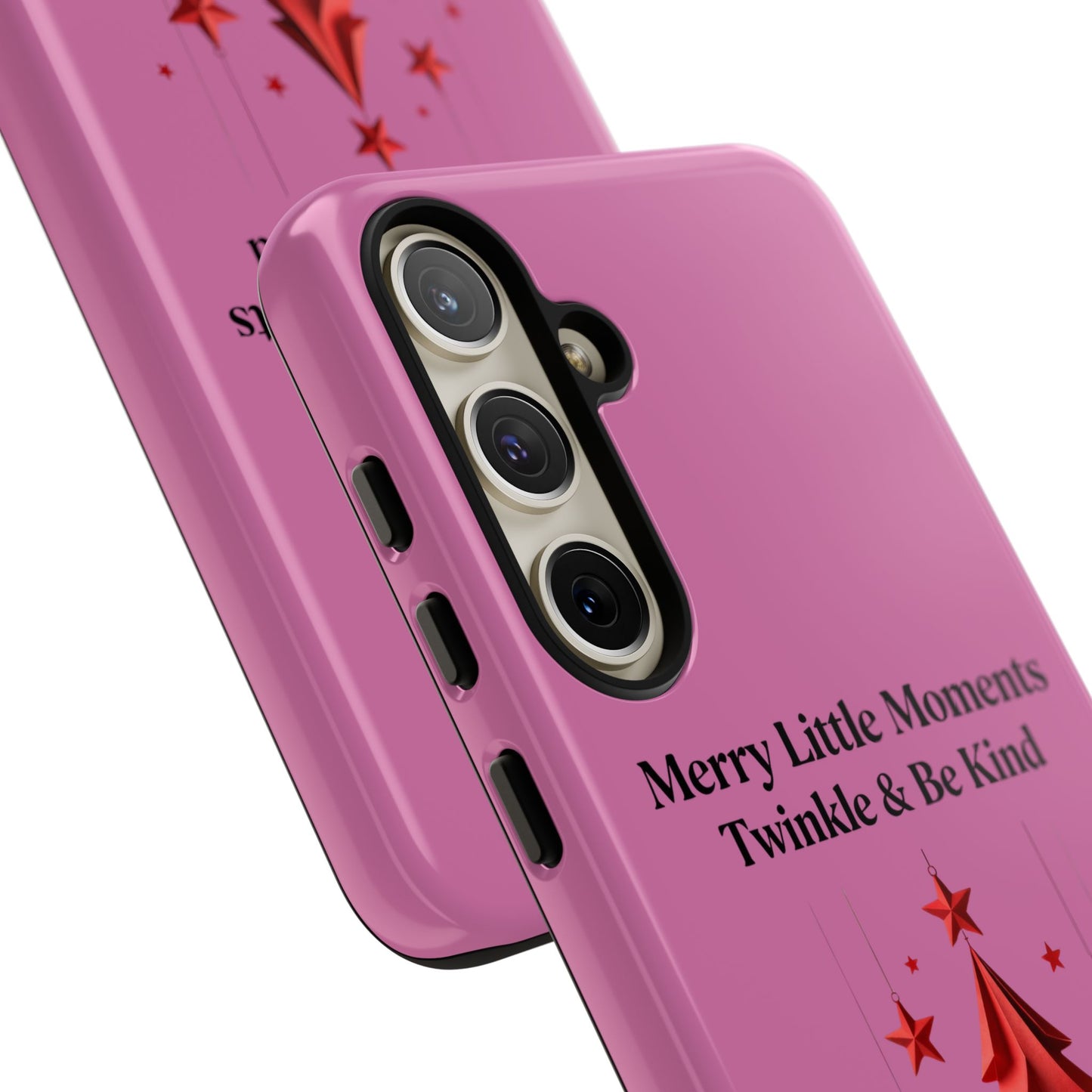 Twinkle & Kindness Christmas Cover – Soft Pink Winter Design for Cozy Holiday Vibes