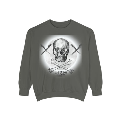 💀 Tattoo Skull Crewneck | Custom Unisex Sweatshirt