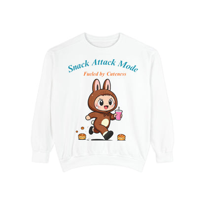 Kawaii Bunny Snack Lover Sweatshirt – Playful Costume Graphic Pullover for Cute Aesthetic Fans