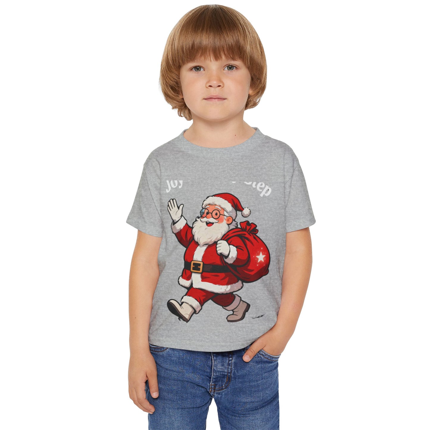 Jolly Santa Gift Bag T-Shirt – Adorable Christmas Top for Toddlers