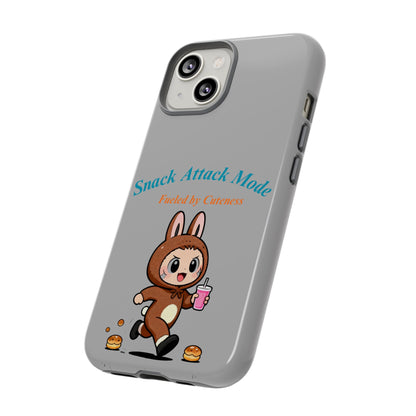 Bunny Bite Delight Phone Case – Cute Rabbit Snacking Design for Food Lovers