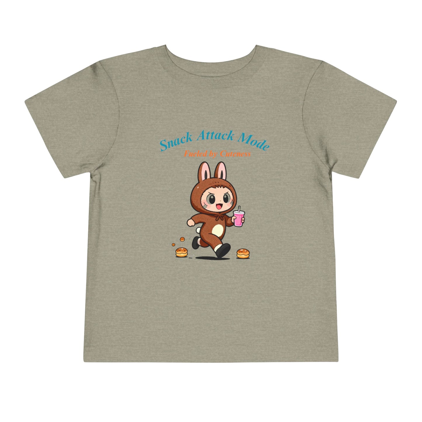 Snack Attack Bunny Tee for Toddlers – Cute Food-Loving Kids Graphic Shirt