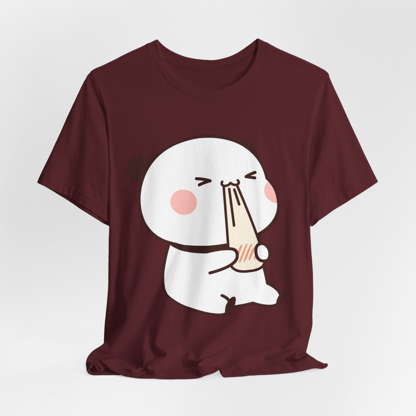 Cute Ramen Panda Tee – Whimsical Noodle Bowl Illustration Shirt