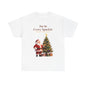 Cozy Santa & Tree Christmas T-Shirt – Festive Holiday Tee for Joyful Winter Days