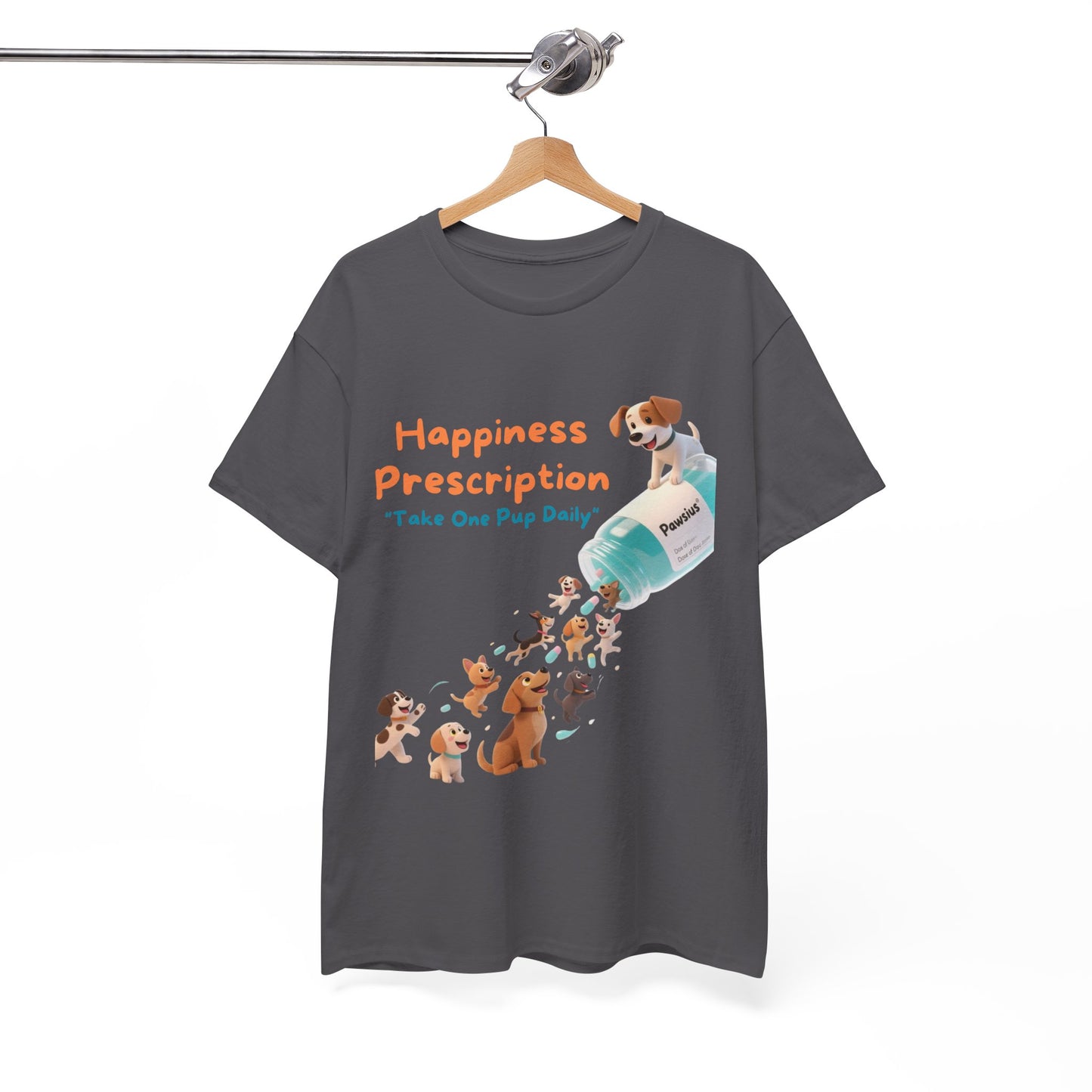 Prescription for Joy T-Shirt – Playful Dog Lover Tee with Cute Puppies and Positive Vibes