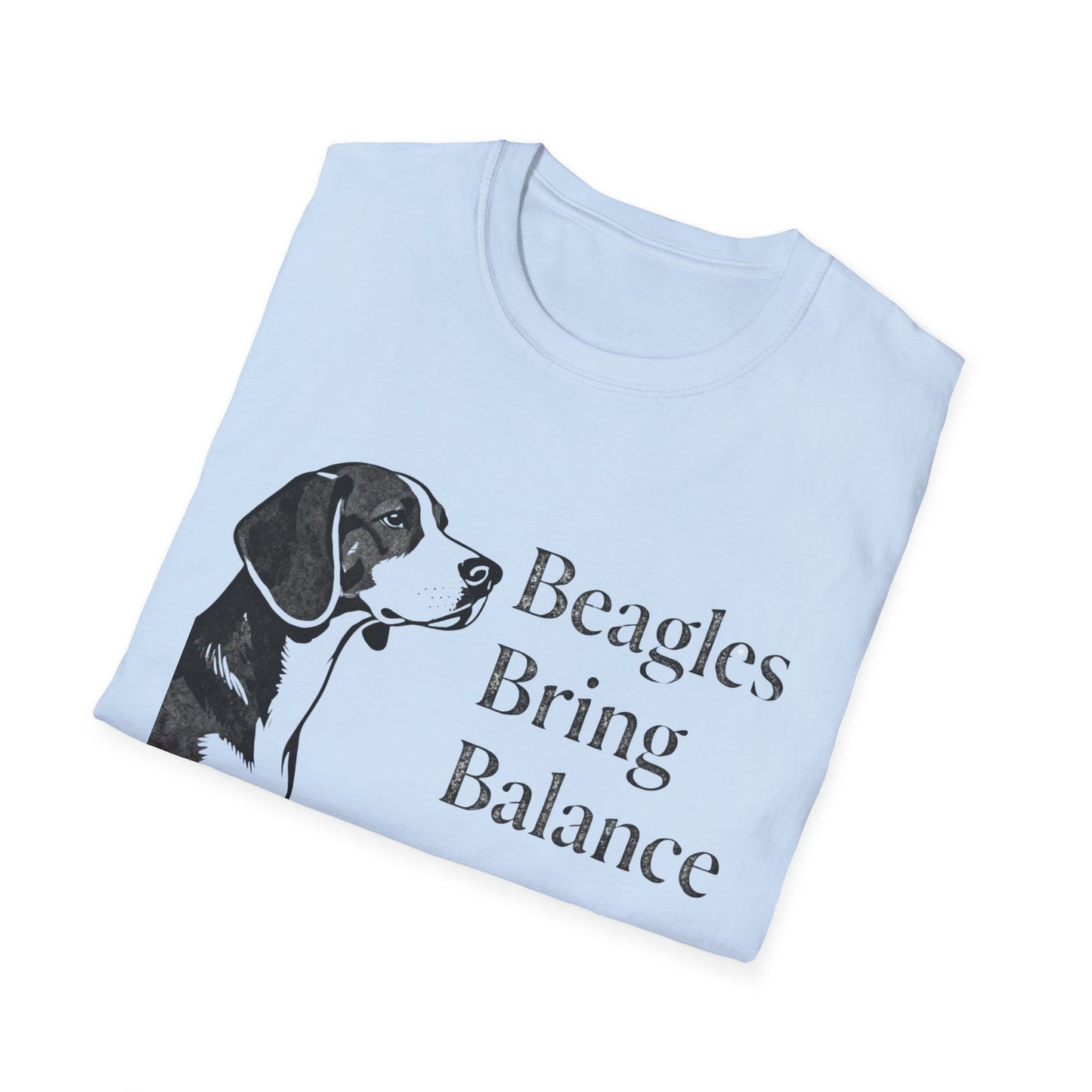 Serene Beagle Graphic Tee – Classic Monochrome Dog Lover Shirt with Peaceful Vibes