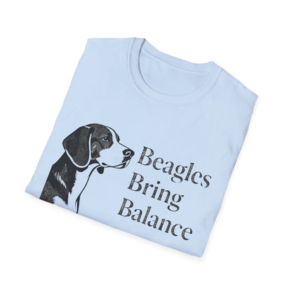 Serene Beagle Graphic Tee – Classic Monochrome Dog Lover Shirt with Peaceful Vibes
