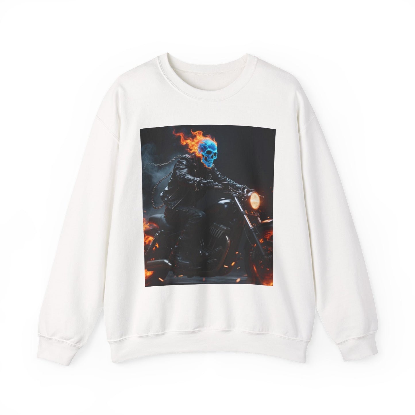 Ghost Rider Fire Skull Sweatshirt – Cool Unisex Biker Style