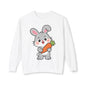 Adorable Bunny Vibes Crewneck – Cute Rabbit & Carrot Design, Aesthetic Cozy Sweatshirt for Her