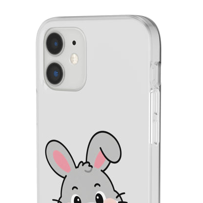 Playful Bunny Holding Carrot Phone Case – Soft, Charming Protective Cover