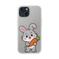 Playful Bunny Holding Carrot Phone Case – Soft, Charming Protective Cover