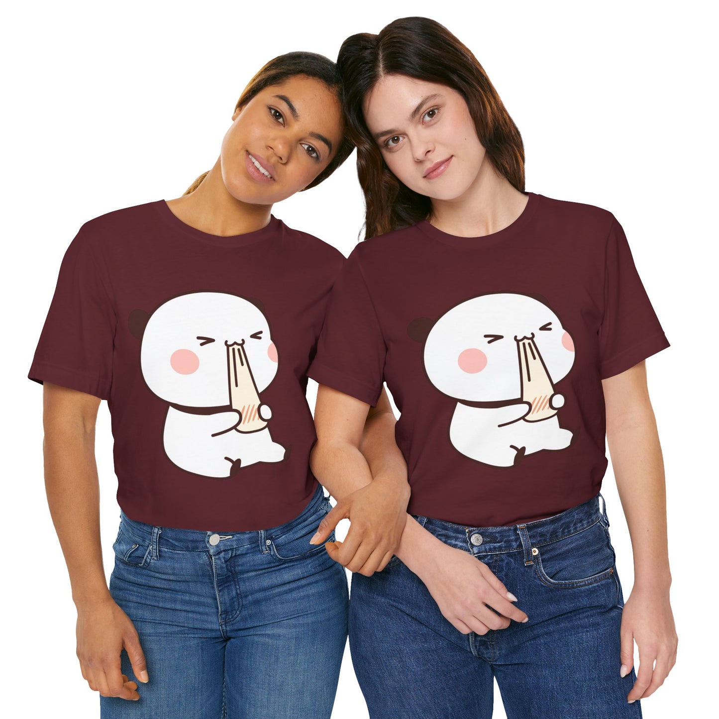 Cute Ramen Panda Tee – Whimsical Noodle Bowl Illustration Shirt