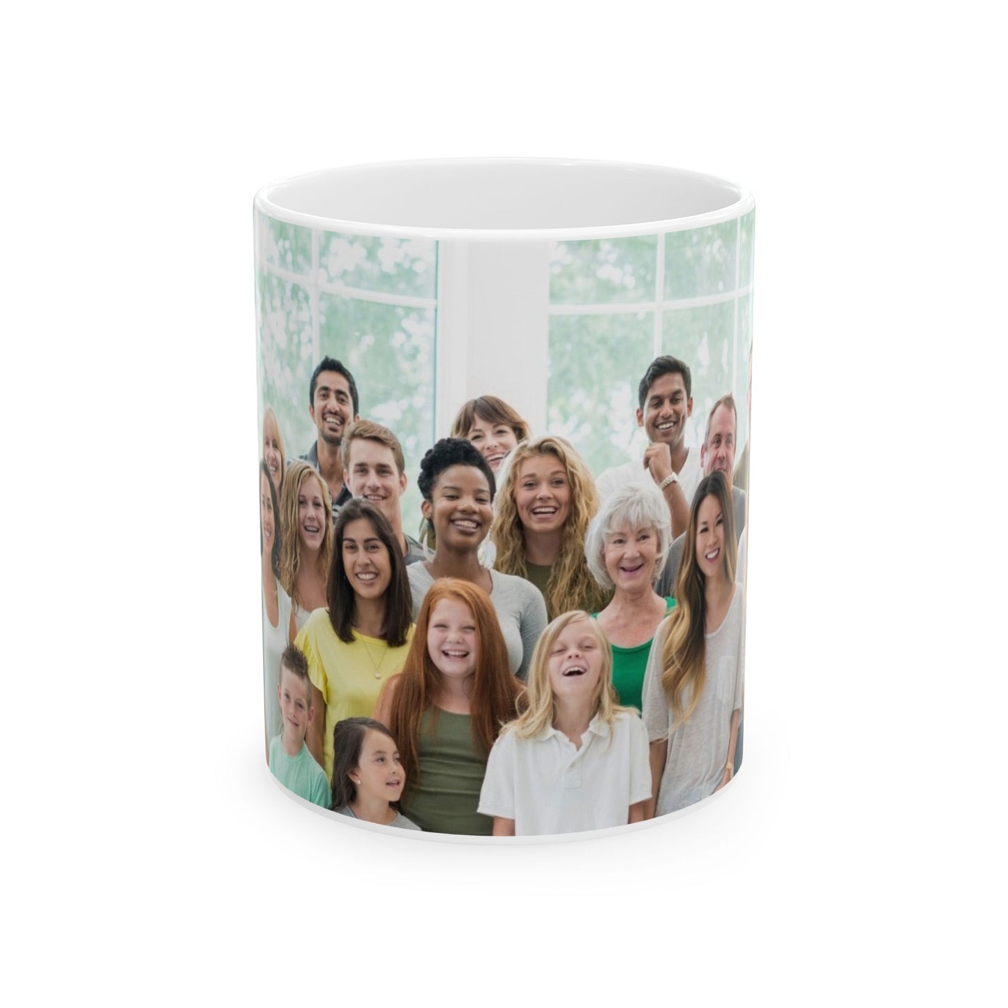 Community Photo Ceramic Mug — Personalized Group Photo Coffee Cup (11oz & 15oz)