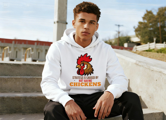 Cute Chicken Hoodie – Funny Saying Long Sleeve Tee