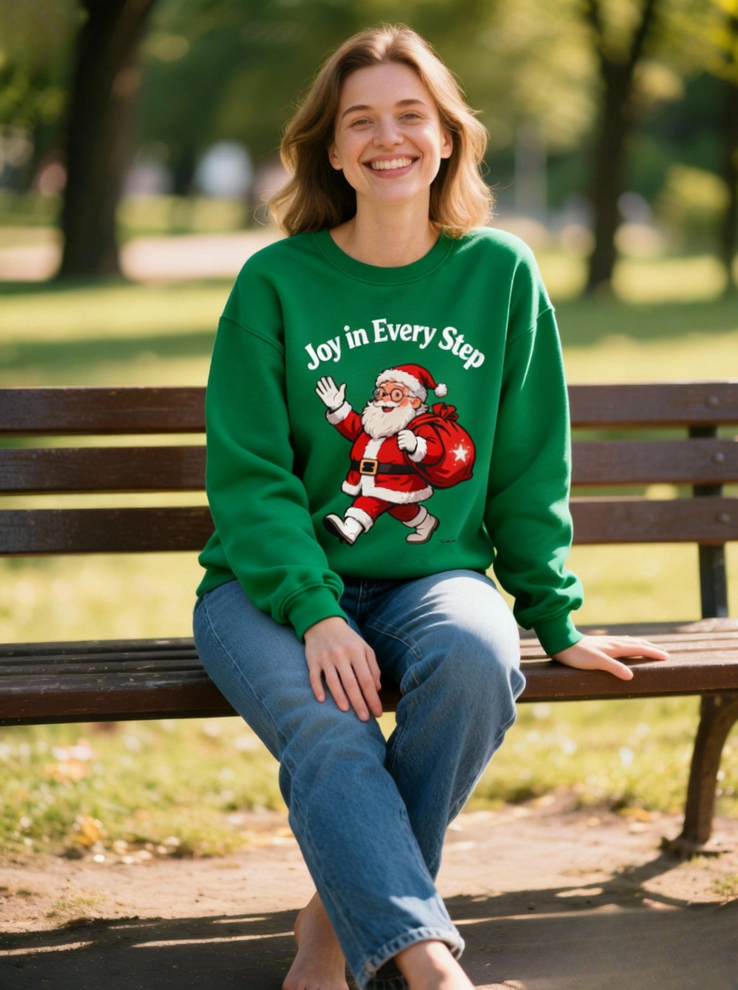 Festive Santa Crewneck: Cozy Christmas Pullover Gift