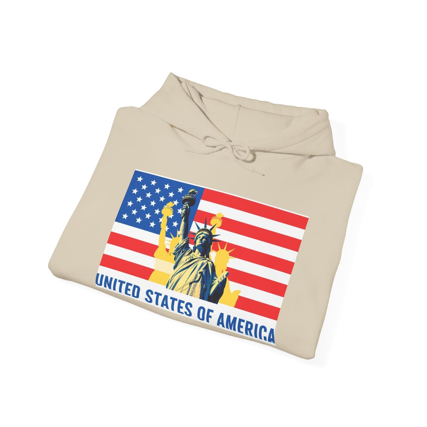 Custom Patriotic USA Flag Hoodie – Unisex Heavy Blend™ Sweatshirt | American Pride | Personalized Gift