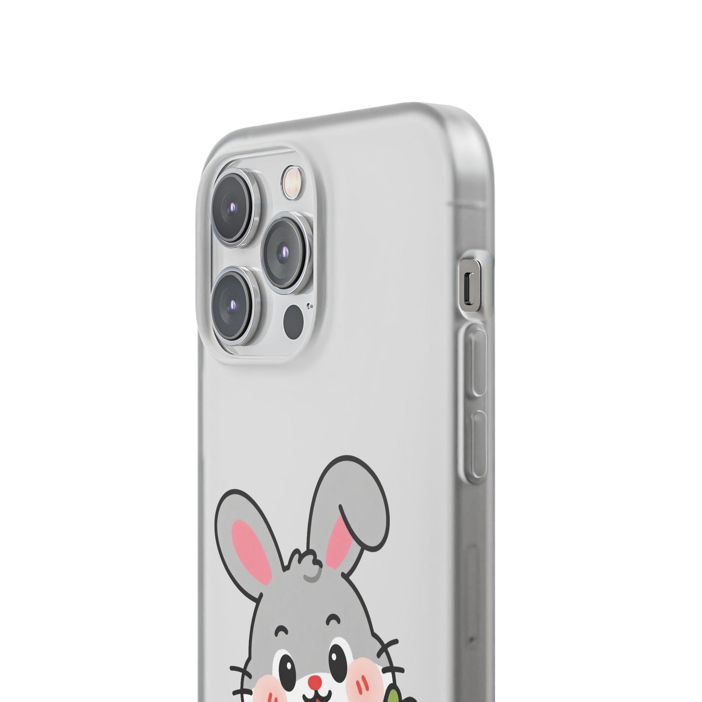 Playful Bunny Holding Carrot Phone Case – Soft, Charming Protective Cover