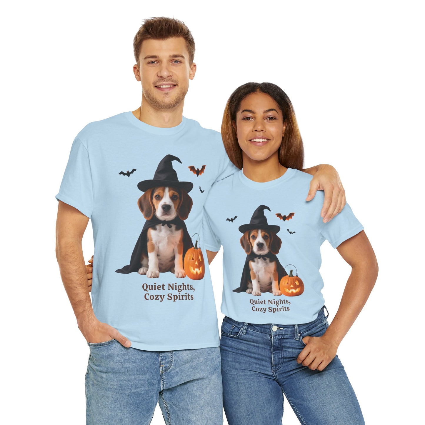 Midnight Pumpkin Glow Pup Tee — Cozy Witch Dog Shirt for Fall & Halloween Lovers