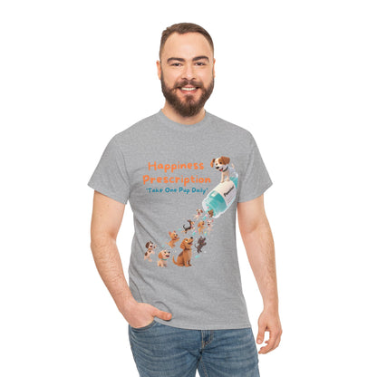 Prescription for Joy T-Shirt – Playful Dog Lover Tee with Cute Puppies and Positive Vibes