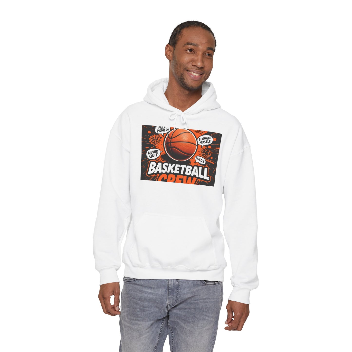 Custom Basketball Hoodie – Personalized Unisex Heavy Blend Hoodie for Players & Fans