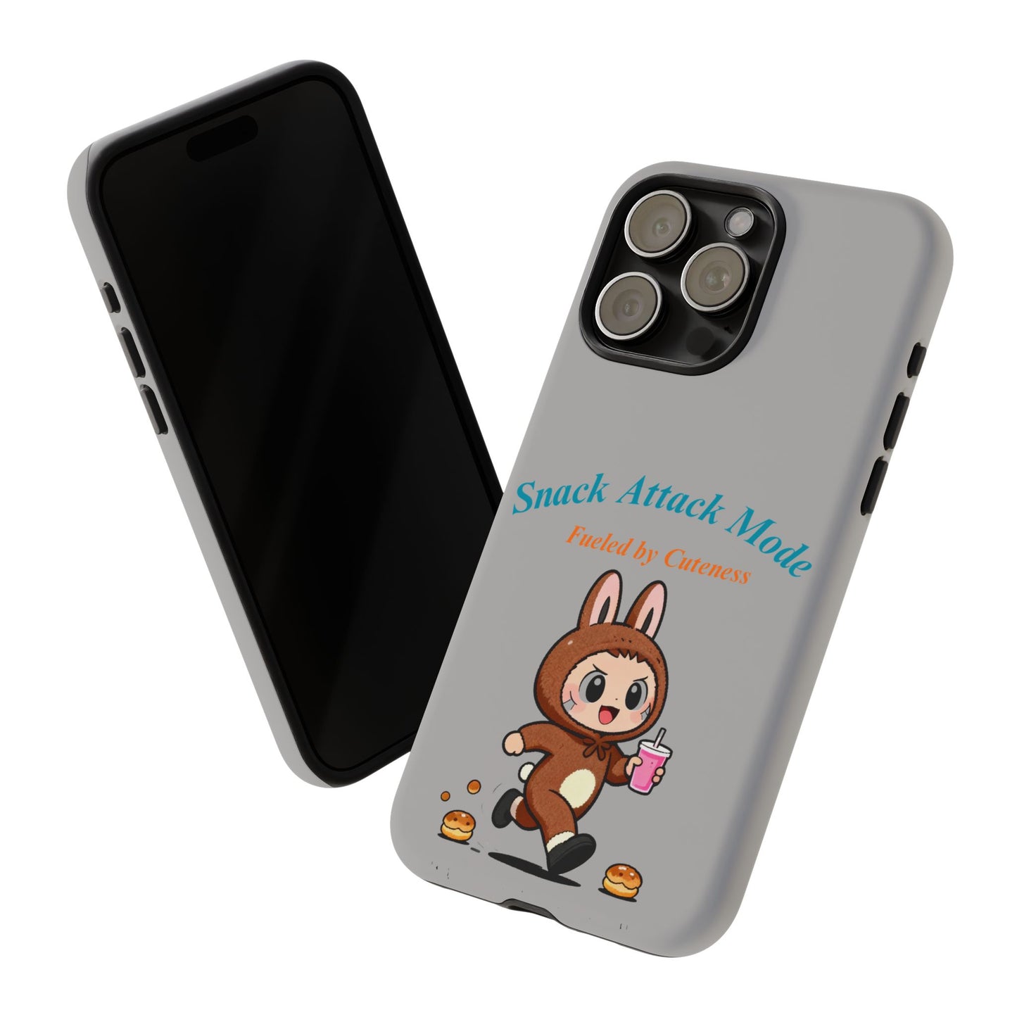 Bunny Bite Delight Phone Case – Cute Rabbit Snacking Design for Food Lovers