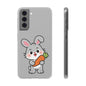 Playful Bunny Holding Carrot Phone Case – Soft, Charming Protective Cover