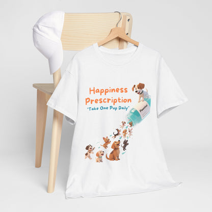 Prescription for Joy T-Shirt – Playful Dog Lover Tee with Cute Puppies and Positive Vibes