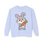 Adorable Bunny Vibes Crewneck – Cute Rabbit & Carrot Design, Aesthetic Cozy Sweatshirt for Her