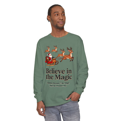 Holiday Spirit Long Sleeve Tee – Believe in the Magic of Christmas with Cozy Festive Style